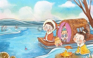 小儿垂钓古诗配图