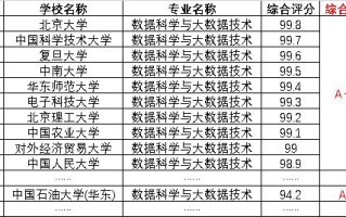 开设大数据专业的大学排名