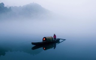 禅意渔船月夜垂钓壁纸高清