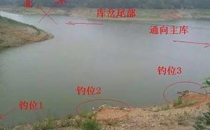 打窝与钓点位置示意图