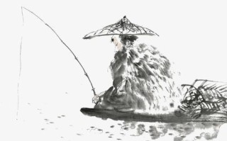 老树画画钓鱼