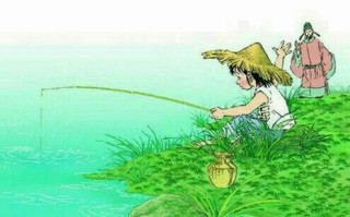 给我念一下小儿垂钓的故事