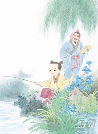 小儿垂钓少女-第1张图片-彩蝶百科