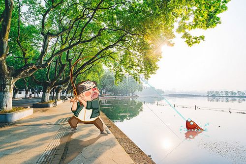 刺绣老人垂钓图案简单教程-第1张图片-彩蝶百科