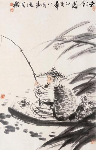 最有名的垂钓图国画-第1张图片-彩蝶百科
