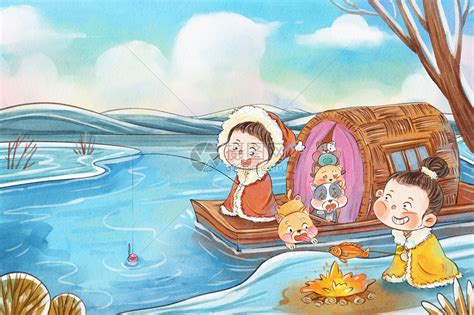 小儿垂钓古诗配图-第1张图片-彩蝶百科
