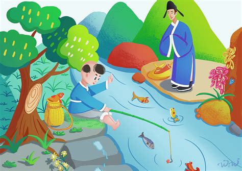《小儿垂钓》译文-第1张图片-彩蝶百科