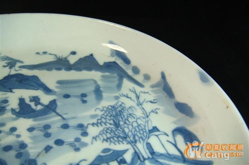 青花山水盘垂钓-第1张图片-彩蝶百科
